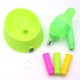 thumbnail image 3 of Dispensador de agua de pie para mascotas, cuenco de pie para perros y gatos con poste desmontable, alimentación automática de agua, altura ajustable (verde), 3 of 5