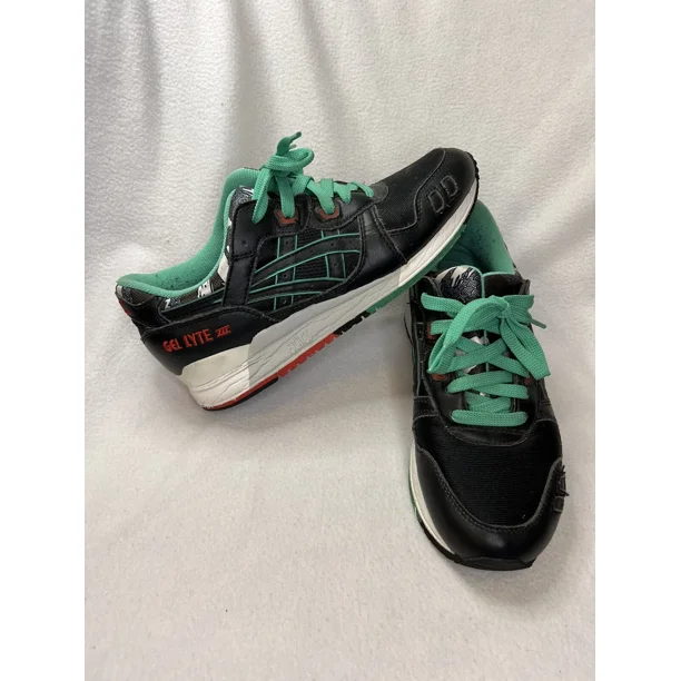 ASICS Gel-Lyte 3 III Future Camo Men's 6.5 Black Teal Shoes Sneakers H404L