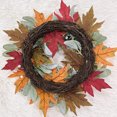thumbnail image 6 of Luxsea Autumn Wreath Artificial Material White and Autumn Colors 17.7" Width, 6 of 6