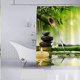 thumbnail image 5 of Cortina de ducha de bambú verde, impermeable, a prueba de moho, tela de poliéster, lavable a máquina, cortinas de ducha con 12 ganchos para baño, 180 x 180 cm, 5 of 5