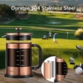 thumbnail image 3 of Cafetera de prensa francesa QUQIYSO 1500 ml de acero inoxidable 304, 3 of 6