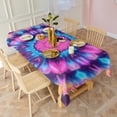 thumbnail image 3 of Colorful Tie Dye Mandala Pattern Rectangle Tablecloth 60"x102",Waterproof Polyester Rectangle Table Cloth, Wipeable Spillproof Polyester Tablecloth for Dining, Camping, Indoor and Outdoor, 3 of 6