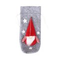thumbnail image 2 of Wine Bottle Cover Drawstring Three-dimensional Stocking Christmas Non-woven Fabrics Clothes Bag Wedding Props Gift Accessories Gray, 2 of 9