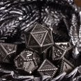 thumbnail image 2 of Cusdie Metal DND Dice Set, 7 die Metal Polyhedral D&D Dice Set Serrated Edge Dice for DND Dungeons and Dragons TTRPG Role Playing Games, 2 of 5