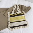 thumbnail image 1 of Bolsos de punto a rayas de Color de contraste para mujer, bolsos de mano de alta capacidad Y2k para ropa de calle, bolso de mano coreano elegante y dulce para hombro y axilas Fivean unisex, 1 of 2