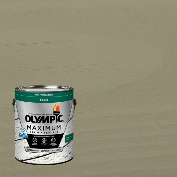Olympic Maximum 1 Gallon SC-1040 Heritage Gray Solid Color Exterior Stain and Sealer in One