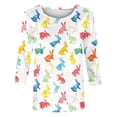 thumbnail image 6 of Yxbdin Happy Easter Shirts for Women Plus Size 3/4 Sleeve T Shirts Crew Neck Bunny Graphic Tee Funny Casual Easter Eggs Print Tops for Spring White XXXL, 6 of 7