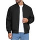 thumbnail image 4 of Chaqueta Bomber INSPIRE CHIC para hombre, abrigo de otoño con cremallera completa, puños acanalados, chaqueta de béisbol 2XL negra, 4 of 6