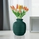 thumbnail image 5 of Jarrón de cerámica verde para flores, centro de mesa de 23 cm, decoración de escritorio para el hogar, jarrón moderno de estilo bohemio para regalo de boda o inauguración de la casa., 5 of 6