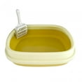 thumbnail image 3 of DOLITY Kitty Litter Tray Sturdy Easy Cleaning Cat Toilet for Small ,Large Cats Pets yellow, 3 of 9