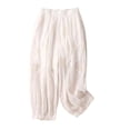 thumbnail image 2 of Ounisa Women's Embroidered Breathable Elastic Waist Lantern Pants Casual Loose Comfy Trousers, 2 of 5