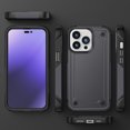 thumbnail image 4 of Hybrid Slim Case for iPhone 14 Pro Max 6.7inch Dual-Layer Soft Shockproof Case Hard PC Back Anti-Fingerprint Anti-Scratch Full Body Rugged Case,Red, 4 of 6