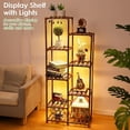 thumbnail image 5 of Plant Shelf with Grow Light, 8 Tiered Wood Plant Stand Indoor with Full Spectrum Grow Light for Corner, Multi Layer Tall Lighted Plant Stand for Living Room/Balcony/Outdoor/Garden Display, 5 of 7