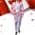 thumbnail image 2 of Men's 3-Piece Tuxedo Suit Set Floral Pattern Blazer Waistcoat Pants Slim Fit Stylish Versatile Tailored Suit for Wedding Party Outdoor Vacation Gathering All Seasons, 2 of 6