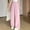 A_ Pink, variant on Women Sweet Silk Pants Baggy All-Match Elastic Waist Straight Leg Wide Leg Trousers Fall Thin Casual Comfy Long Pants Khaki XL