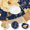thumbnail image 4 of Pioneer Flower Floral Print Pattern Round Fitted Tablecloth with Elastic Edge,Dining Table Cover Waterproof,Outdoor Round Tablecloth for Camping,Dining,Indoor and Outdoor, 4 of 7