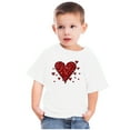 thumbnail image 4 of BLVB Toddler Girl Boy Valentines Day Shirt Cute Heart T-Shirts Tops Unisex Kids Valentine's Day Shirts 3t - 10t, 4 of 4