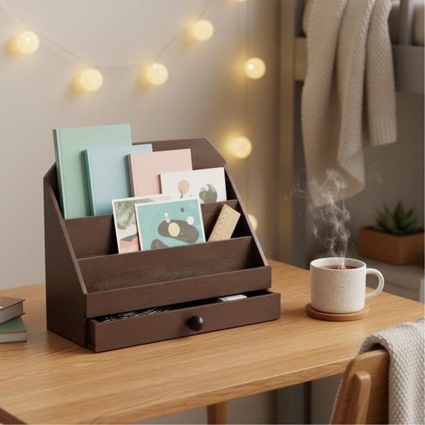 Soporte para tarjetas coleccionables, estante para , organizador elegante, portatarjetas para tiendas minoristas, exposiciones, coleccionistas Marrón