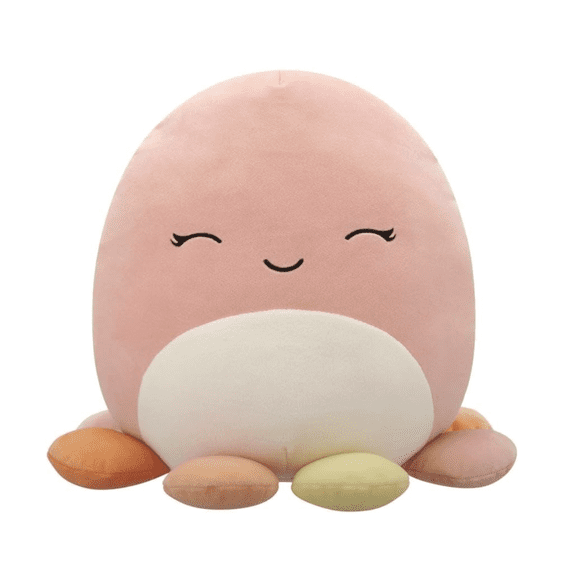 Squishmallows Melina Happy Peach Octopus Plush Toy, 12-Inch