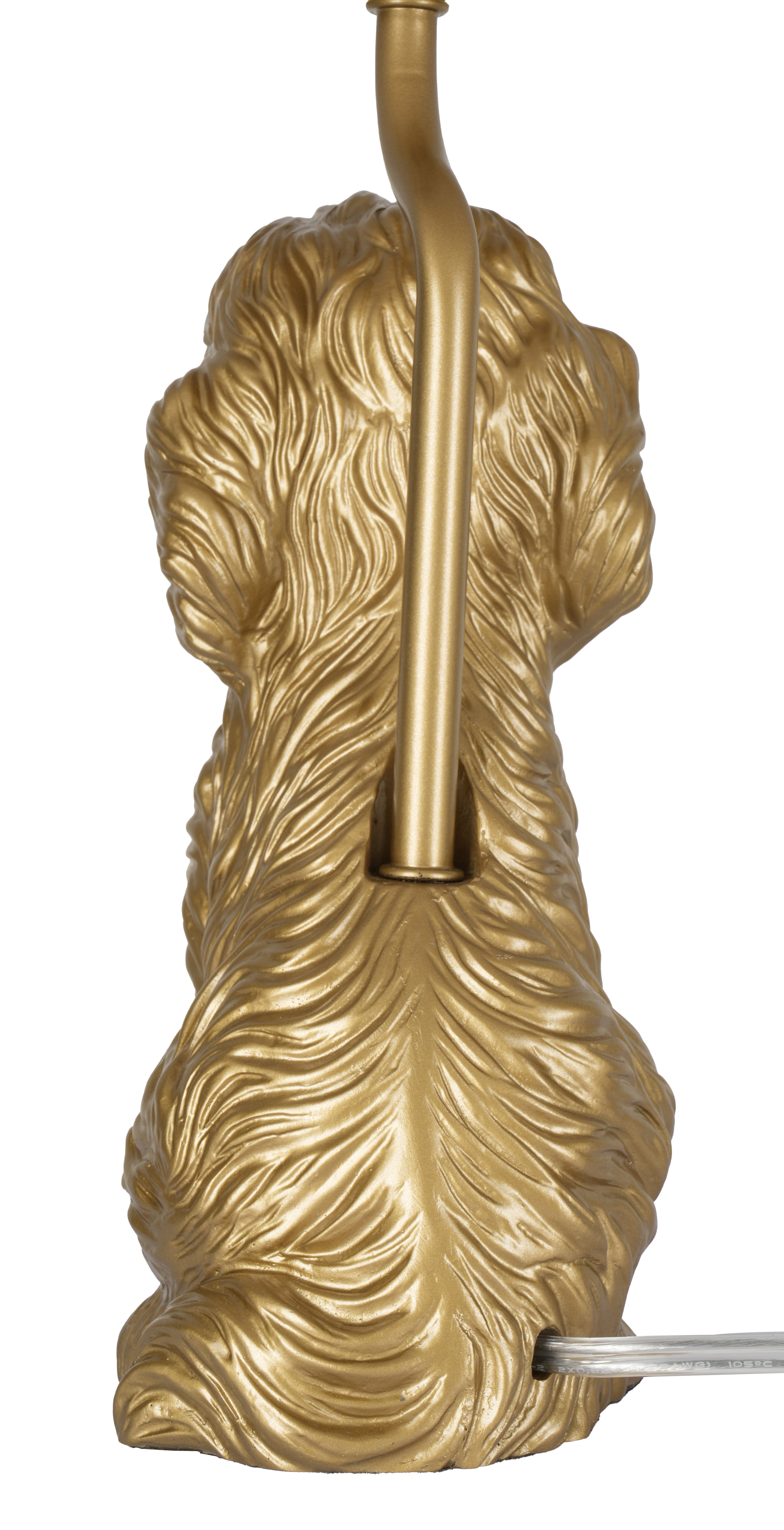 Home Decor Collection Catalina Lighting Golden Doodle Table Lamp with Painted Gold Finish and Tapered Linen Shade, 18"H