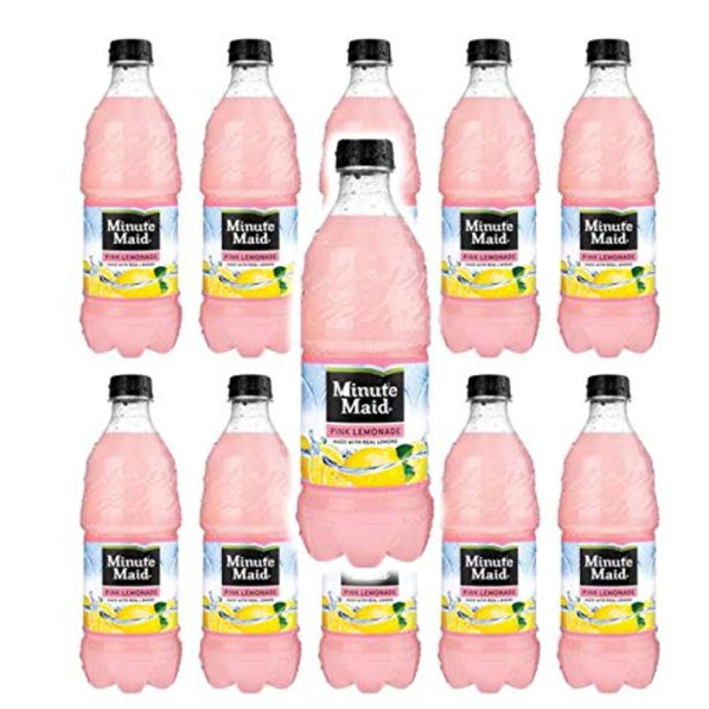 Minute Maid Pink Lemonade Juice Drink 20oz Bottles, 8 Units