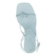 thumbnail image 3 of INC Womens Light Blue Strappy Stacked Sphere Metallic Accent Heel Padded Ankle Strap Lilliana Square Toe Sculpted Heel Buckle Heeled Sandal 8 M, 3 of 4