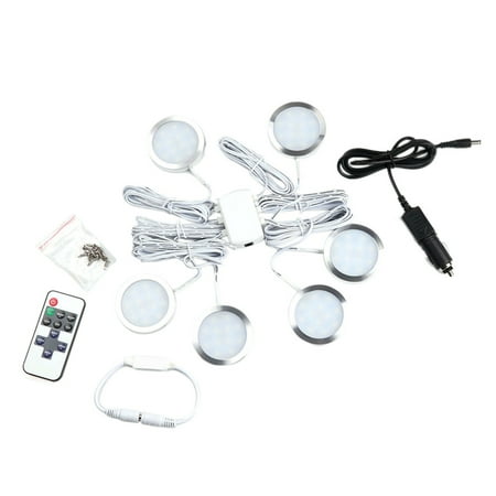 

6 Pack Interior LED Spot Lights LED Recessed Downlight 6000K White 240 LM Ceiling Fixture Dimmable Replacement For T4 T5 Camper Van Caravan Motorhome Light