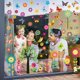 thumbnail image 5 of RV Piezas de pegatinas para ventanas de primavera y verano, 9 piezas de pegatinas para ventanas de flores, mariposas, árboles, girasoles, pegatinas decorativas para ventanas de vidrio de verano y prim, 5 of 5