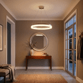 thumbnail image 5 of Vivio Lighting Elio Contemporary Dimmable 2-Light Integrated LED Brushed Nickel Ring Pendant Lights, 5 of 5