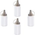 thumbnail image 1 of Botellas exprimibles JM plástico gris Con tapa giratoria para condimentos aceites salsas, 1 of 5