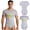 Gray, variant on Men One Piece Bodysuit Short Sleeve Cartoon Dinosaur Print Pajamas Tops Buttoned Crotch Black M
