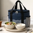thumbnail image 6 of Rirozkan Insulated Bag, Handheld Thermal Lunch Box Thick Foil Food Warmer Tote Compact Soft Sided Cooler Container Carrier for Office Work Outdoor Meal Prep, 6 of 8