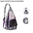 thumbnail image 4 of Chic Paisley Sling Backpack - Exotic Colorful Pattern Shoulder Bag, Fashionable Anti-Theft Pack for Commuters, 4 of 4