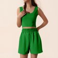 thumbnail image 2 of Womens Short Sets Two Piece Set Sleeveless Tank Tops & Shorts Summer Outfits Travel Outfits for Women, 2 of 5