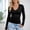 Black Tops, variant on Women Casual Shirts Summer Solid Color Low Neck Long Sleeve T Shirt Fall Slim Fit Basic Tops Soft Lined Tee Fashionable T-Shirt