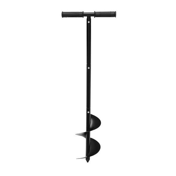 Manual Garden Auger Drill ,6" Auger Bit w/Handle & Gloves w/Plastic Claws, Portable Garden Hole Digging Drill Bit ,Auger Post Hole Digger for Planting Umbrella Fence Holes 6*33.46in