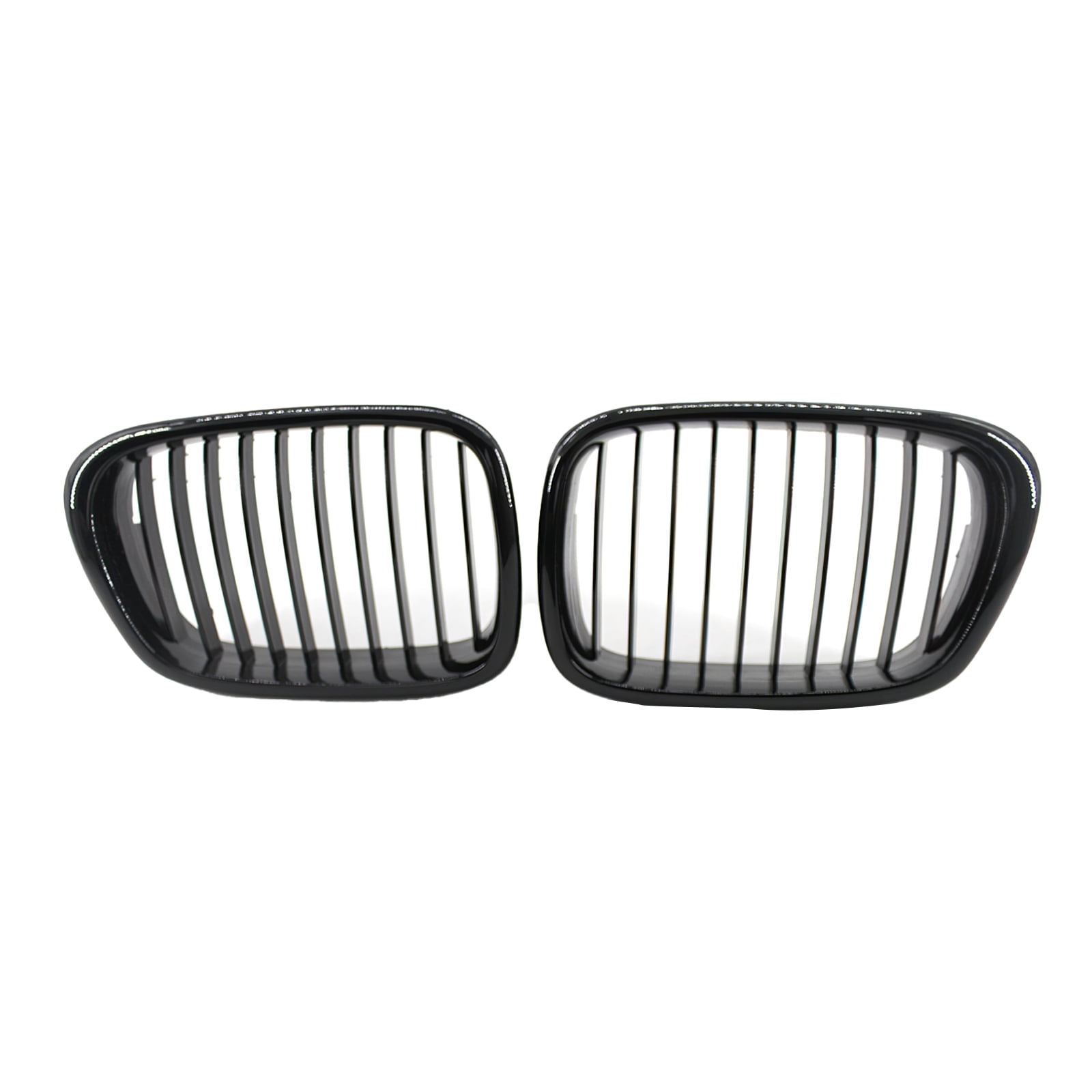 Rejillas Negras Para Coche, 2 Uds., Rejilla De Riñón Negra Brillante