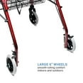 thumbnail image 3 of Graham Field Lumex Walkabout Lite Rollator with Seat & 6" Wheels, Burgundy, 3 of 9