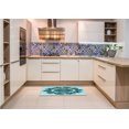 thumbnail image 5 of Ahgly Company Indoor Rectangle Patterned Tron Blue Area Rugs, 8' x 12', 5 of 6