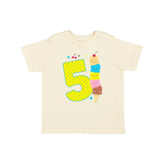 Inktastic Ice Cream Fifth Birthday Blue Boys or Girls Toddler T-Shirt