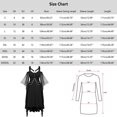 thumbnail image 3 of FEIFLY Dresses For Women Plus Size Halloween Gothic Style Vintage Midi Dress Croset Long Flare Sleeve Irregular Length Dress Short Sleeve Chiffon Dress Party Dress Solid Color Festival Clothing, 3 of 4