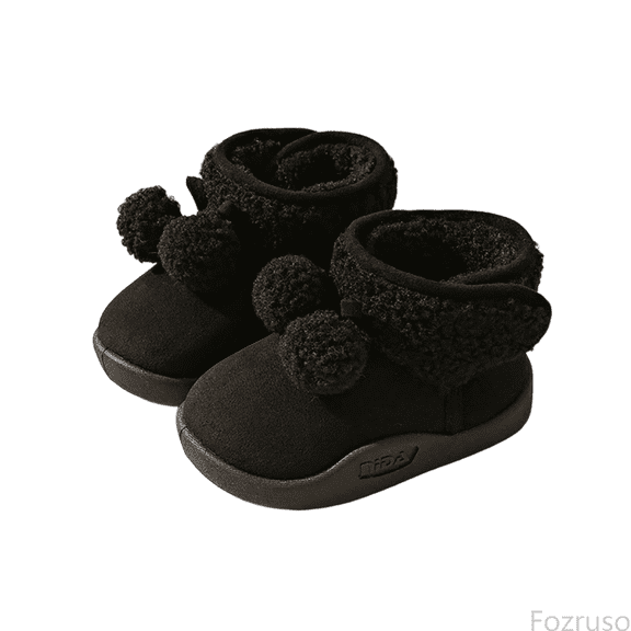 Fozruso Winter Warm Snow Boots For Girls Cold Weather Outdoor Thermal Insulated Soft Sole Non Toddler Shoes, Lined Boots Sizes 7 Toddler(18-24 Months)