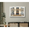 thumbnail image 2 of wall26 Canvas Print Wall Art Window View of Italian Style Architecture Nature Cities Photography Realism Rustic Scenic Colorful Relax/Calm Ultra for Living Room, Bedroom, Office - 32"x48", 2 of 5