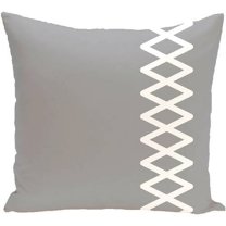 Simply Daisy 16" x 16" Lace Up Geometric Print Outdoor Pillow