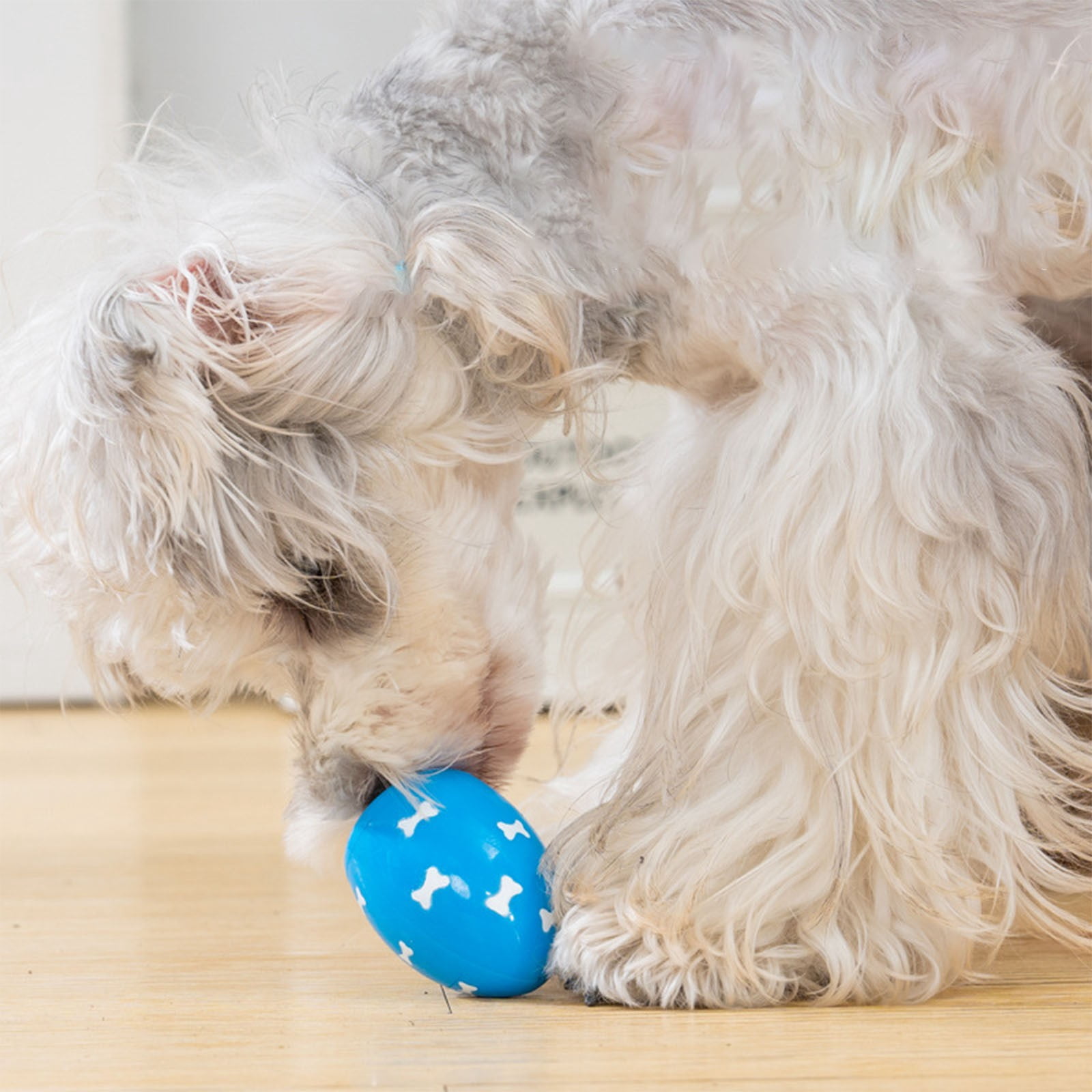 Soft Squeaky Bouncing Egg Dog Toy, Cute Easter Design Interactive Throw Toy for Small Dogs & Puppies, Indoor Outdoor Pet Play Toy