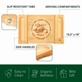 thumbnail image 2 of Charcuterie And Cheese Board - Large Serving Tray Platter House Warming Gifts Home  Birthday For Mom Dad Women Men 15.5"x10", 2 of 9