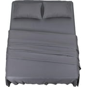 Utopia Bedding Bed Sheet Set - 4 Piece Full Bedding - Soft Brushed Microfiber Fabric - Shrinkage & Fade Resistant - Easy Care (Full, Gray)