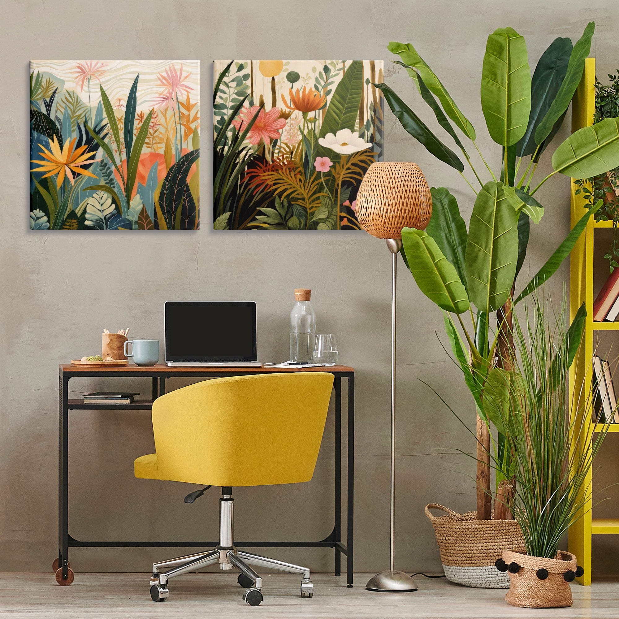 Stupell Industries Botanical Embrace Blooms 2 Piece Canvas Wall Art Set, design by Lazar Studio