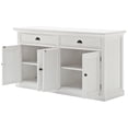 thumbnail image 3 of Beaumont Lane Solid Mahogany Wood Sideboard Dining Buffet with Storage in Pure White, 3 of 8