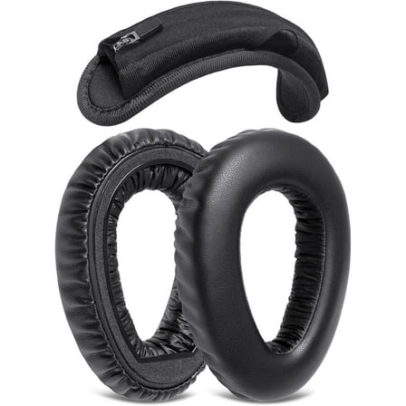 Earpads Headband Cushion Cover Refresher Kit Compatible with Sennheiser PXC550, PXC 550-II, PXC480, MB660 UC, MB 660 MC Headphone, Protein Leather Replacement Ear Pads with Memory Foam